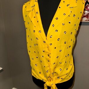 Zenobia Yellow Floral Blouse